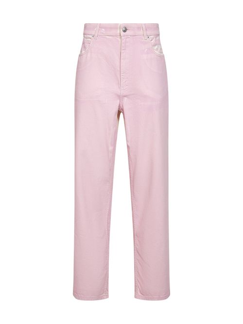 Gradient-Dyed Straight-Leg Jeans — Pink