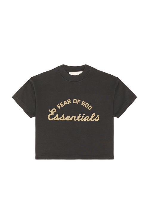Fear of God ESSENTIALS Kids Training 90's Short Sleeve Tee in Faded Black - Black. 4/5 also in