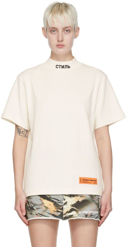 Off-white organic cotton T-shirt