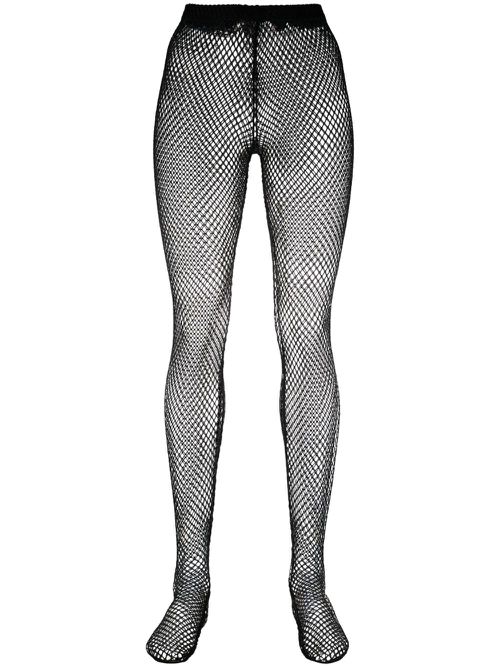 Mesh-panelling leggings - Black