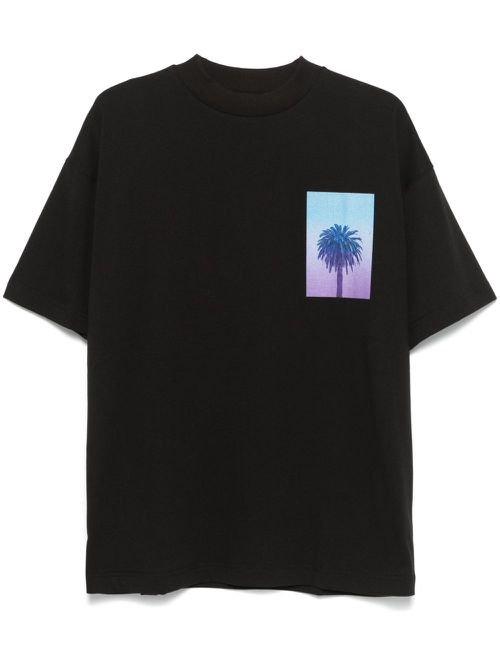 Sunset Palm T-shirt - Black