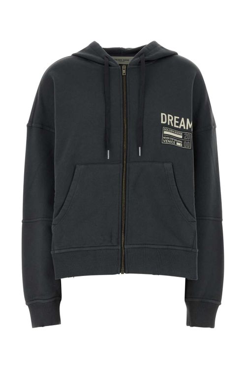 Zipper Up Cotton Hoodie Clothing