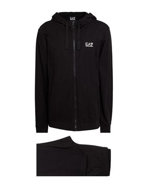 Man Tracksuit Black Size XXS Cotton, Elastane