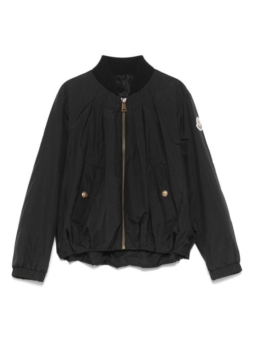 Girls Black Solid Jacket