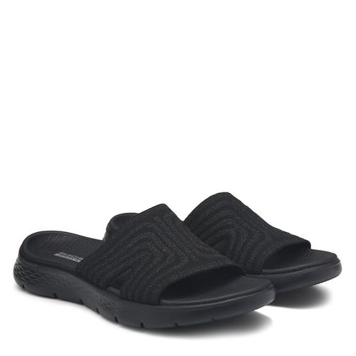 Women's Go Walk Flex Slide Sandals (Black)