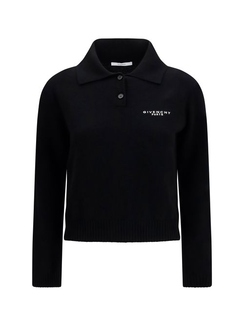 Paris Polo Sweater — Black