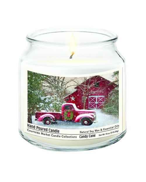 Barn With Truck Candle