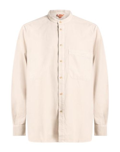 Man Shirt Beige Size 42 Cotton