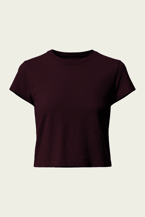 Adine Shrunken Tee in Eggplant