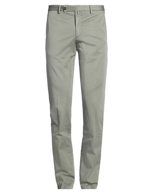Man Pants Sage green Size 34 Cotton, Elastane