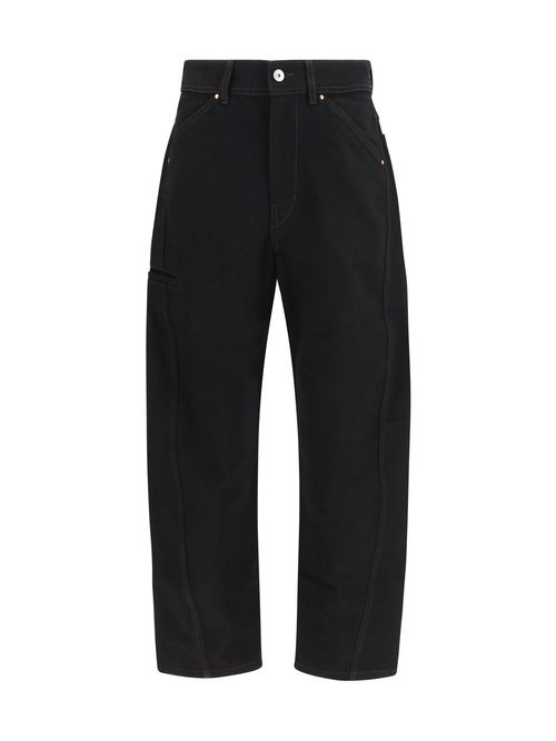 Twisted Workwear Denim Trousers — Black