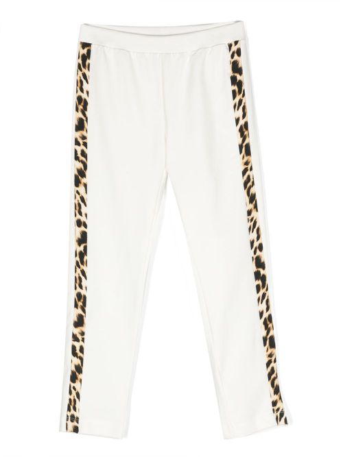 Leopard-print track pants - White
