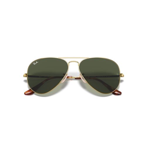 Ray-Ban Aviator Metal II Sunglasses Arista Gold Frame Green Lenses 62-14