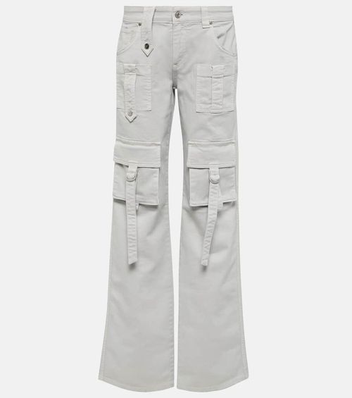 Blumarine Low-rise denim cargo pants