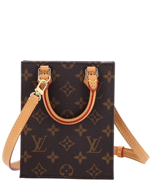 Brown Monogram Canvas Petit Sac Plat (Authentic Pre-Loved)