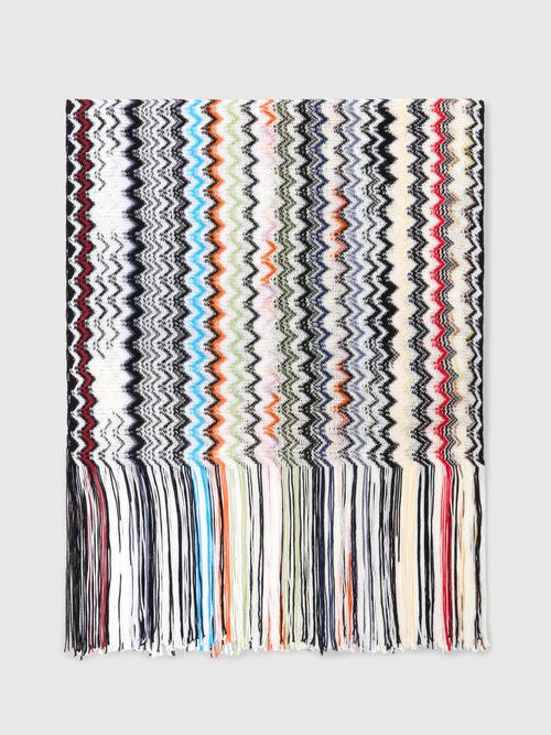 Missoni - Zigzag viscose scarf with fringes, Women, Multicoloured, : UNIC