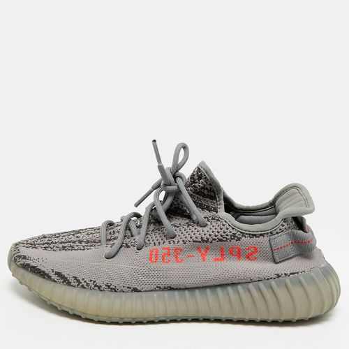 Yeezy x Adidas Boost 350 V2 Beluga 2.0 44 Grey Knit Fabric Low Top Sneaker