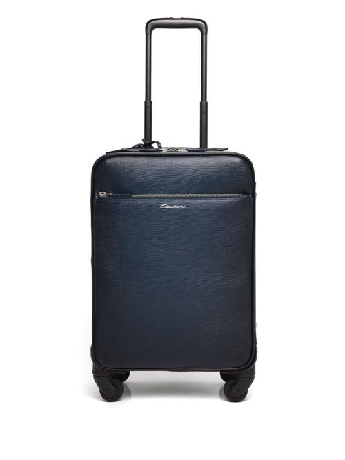 Logo-print cabin suitcase - Blue