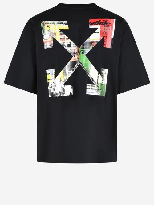 Industrial Arrow Logo Print T-Shirt — Black
