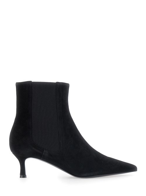 Suede Ankle Boot — Black