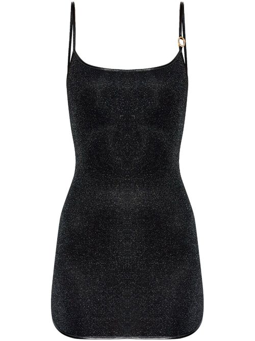 Lurex mini dress - Black