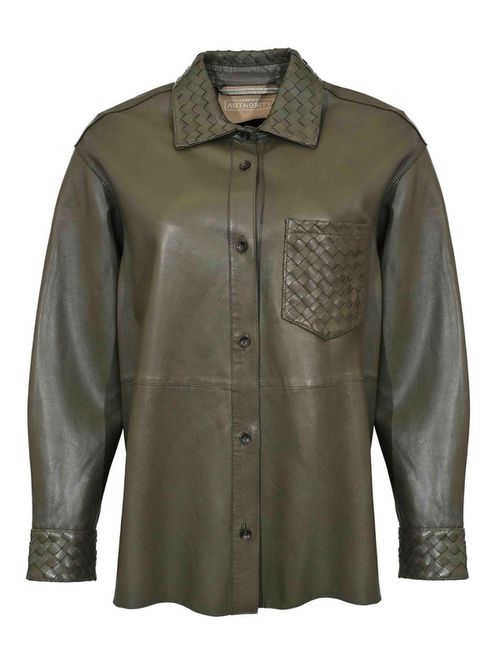 Essaouira Weaved Jacket In Agave Leather