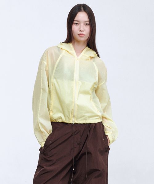 Women's Sheer Hooded Windbreaker Jacket