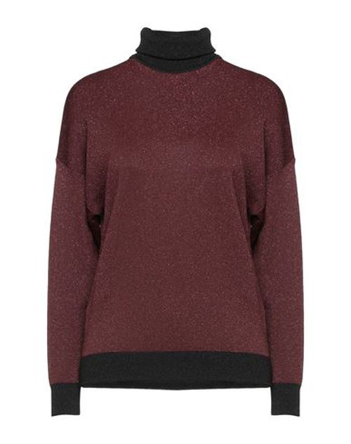Woman Turtleneck Burgundy Size S Viscose, Metallic fiber, Polyamide