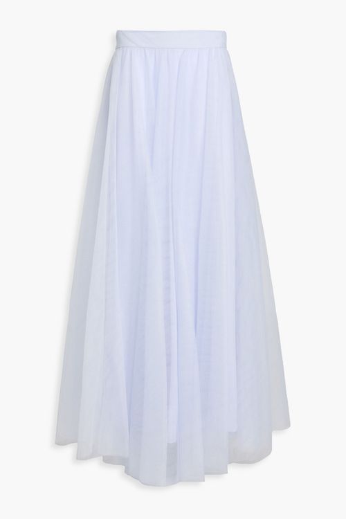 Gathered tulle maxi skirt - Purple - 3