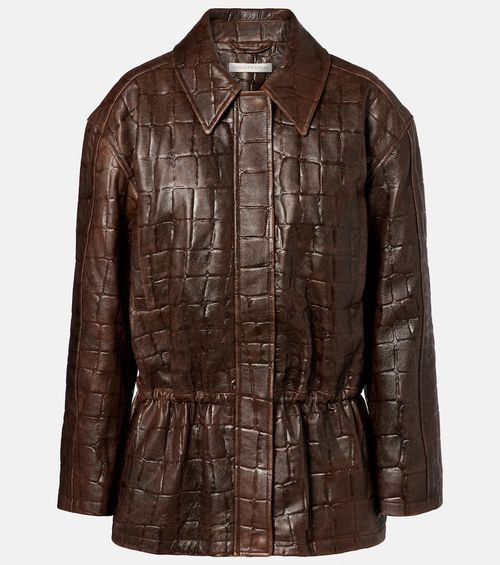 Norcutt croc-effect leather jacket