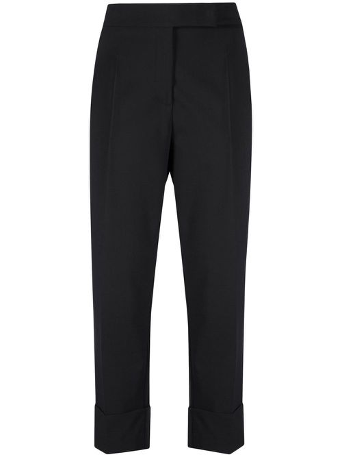 Pressed-crease four-pocket tailored trousers - Black
