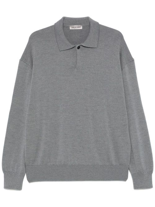Merino wool polo shirt - Grey