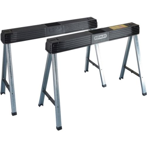 Stanley Tools 197475 Folding Metal Leg Saw Horse Twin Pack STA197475