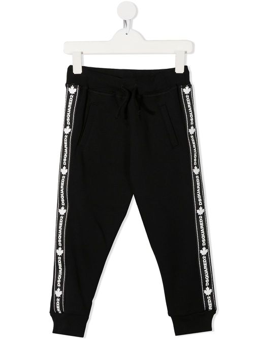 Logo-tape track pants - Black
