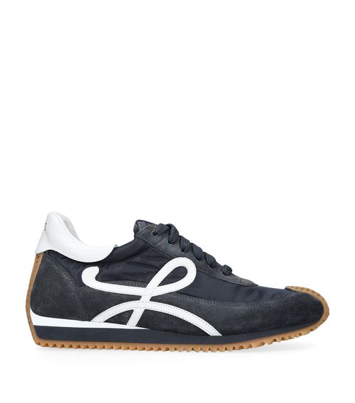 Suede-Panel Flow Runner Sneakers