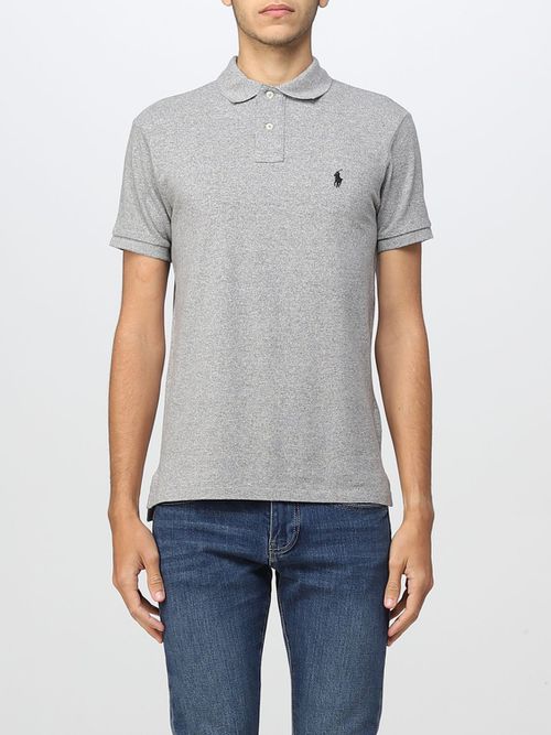 Polo Shirt Men color Grey