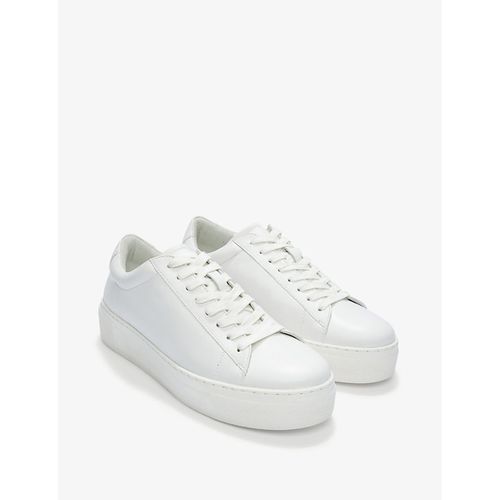 Womens Lace-up Leather Flatform Trainers