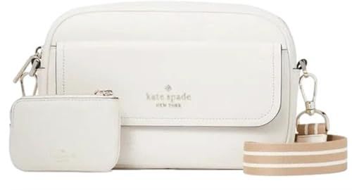 Kate Spade New York Women's Rosie Pebbled Leather Flap Camera Bag, Parchment