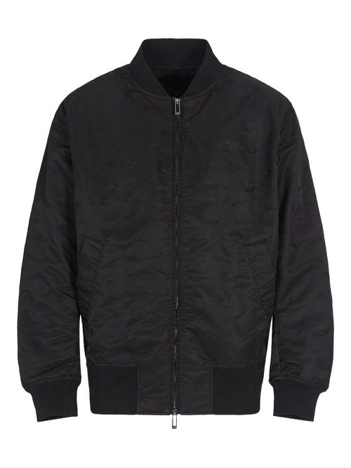 Embroidered bomber jacket - Black