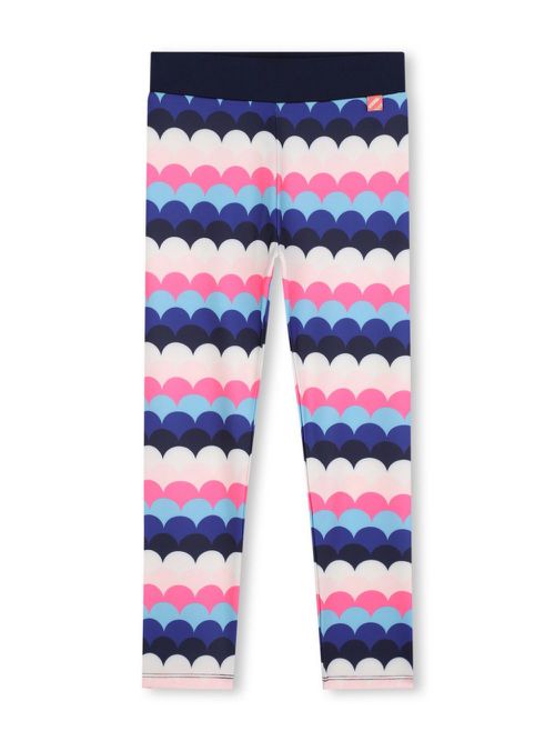 Scallop-print leggings - Blue