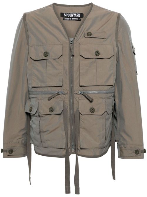Detachable-sleeve jacket - Grey