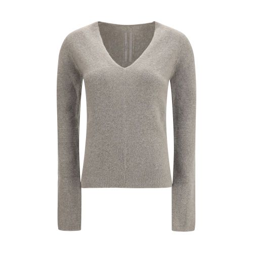 V-Neck Cashmere Sweater — Gray