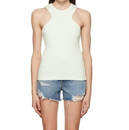 Bea Cutaway Tank Top In Honeydew