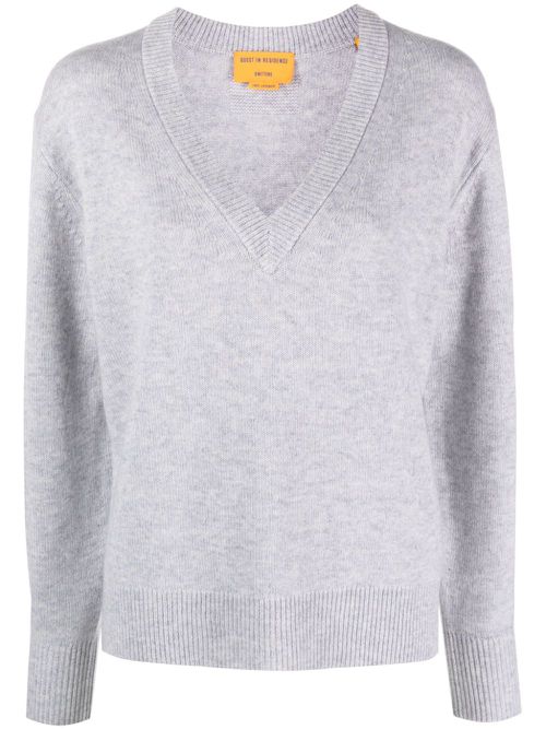 V-neck cashmere jumper - Grey