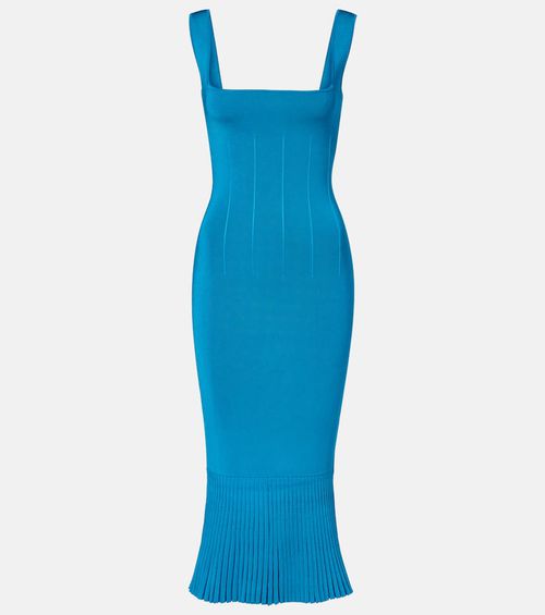 Atalanta ribbed-knit cocktail dress