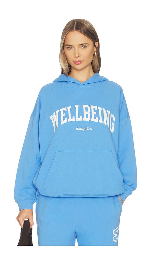 WellBeing + BeingWell Romi Oversized Hoodie in Blue. XS. Also in XXS, S, M