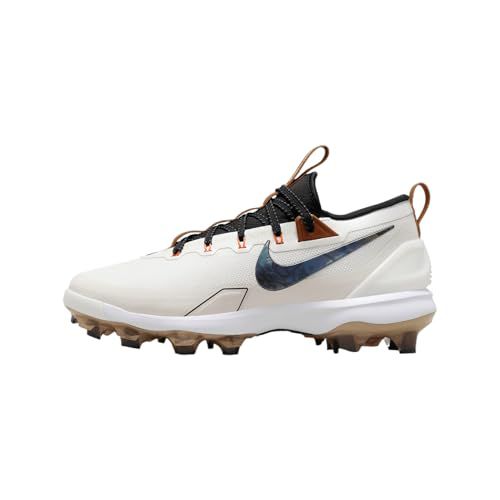Nike Force Trout 9 Elite MCS Baseball Cleats (FZ8643-100, Summit White/Hemp/Black/Royal Pulse)