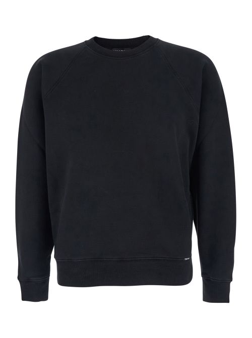Cotton Crewneck Sweatshirt — Black
