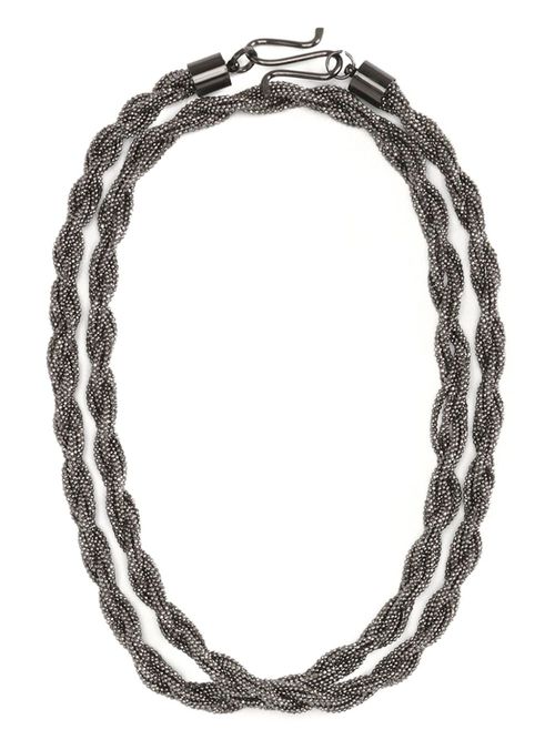 Torchon necklace - Black