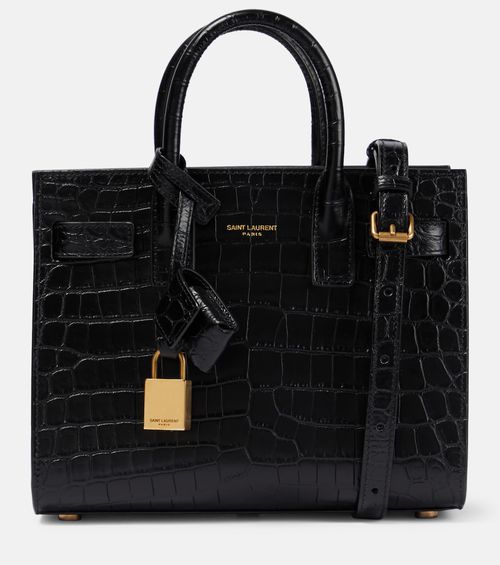 Saint Laurent Sac De Jour Nano croc-effect leather tote bag